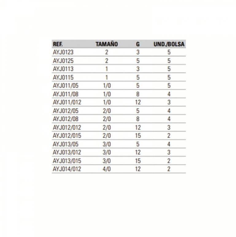 Hooks Jig Yokozuna Universal nº2/0 - 5 grams