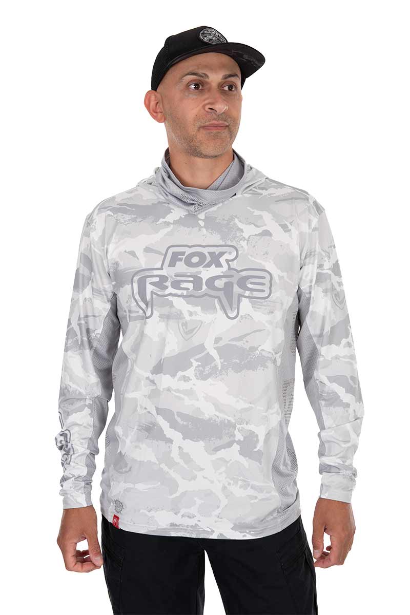 Technical T-shirt with UV hood Fox Rage Light Camo