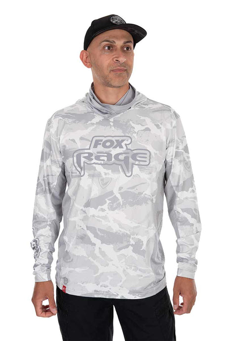 Technical T-shirt with UV hood Fox Rage Light Camo