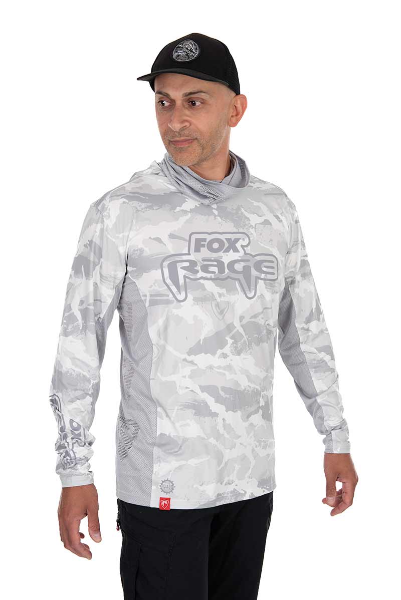 Technical T-shirt with UV hood Fox Rage Light Camo