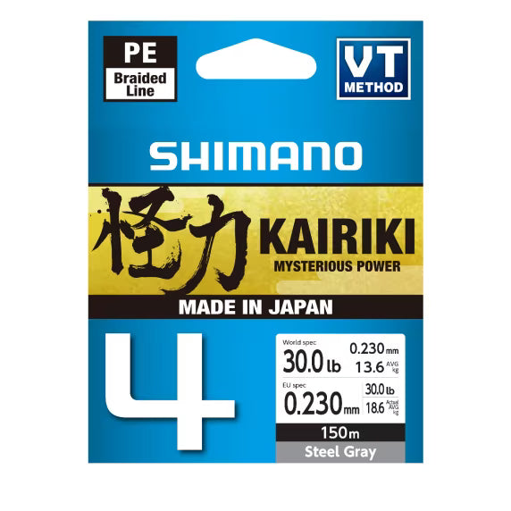 Braided Line Shimano Kairiki 4 Gray 150 m