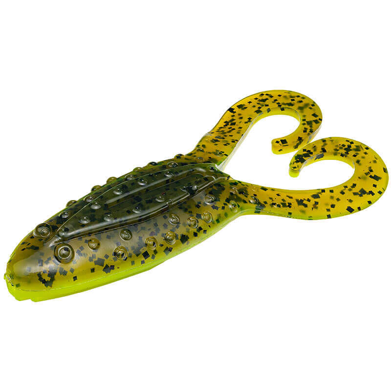 Vinilo Rana Strike King Gurgle Toad 95 mm Green Pumpkin Chartreuse