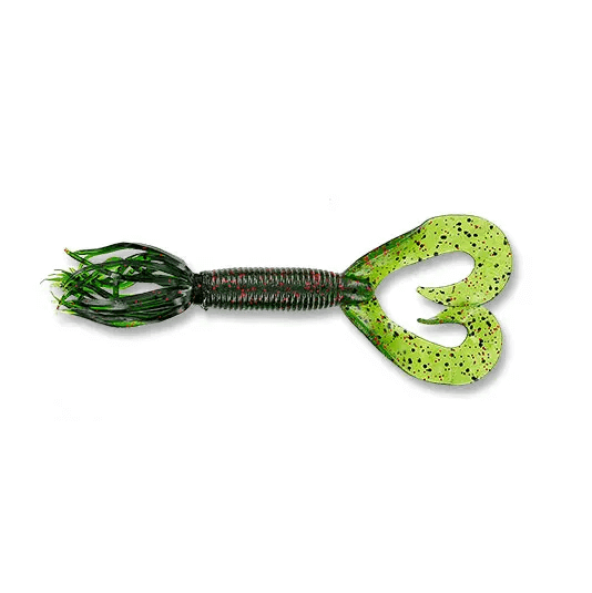 Soft Lure Yamamoto Double Tail Hula Grub 5" - 127 mm Watermelon Black Red