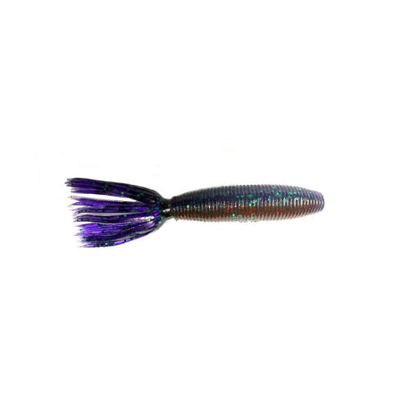 Vinilo Yamamoto Fat Ika 4'' PB&J, señuelo para pesca de bass con apariencia de tubo y caída pesada.