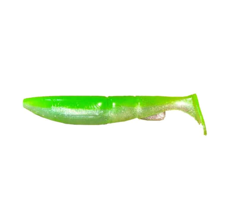 Swimbait Vinilo Alpha Hacker 7 Ghost Electric Lime - Tienda Bass