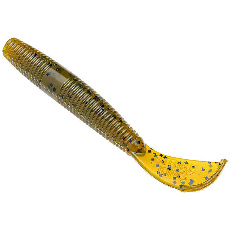 vinilo strike king ned cut worm green pumpkin