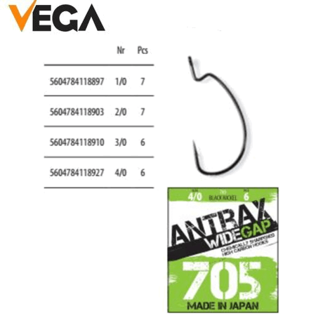 Anzuelos Vega Antrax Wide Gap 705 1