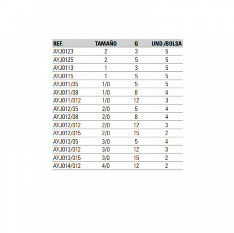 Hooks Jig Yokozuna Universal nº2 - 5 grams