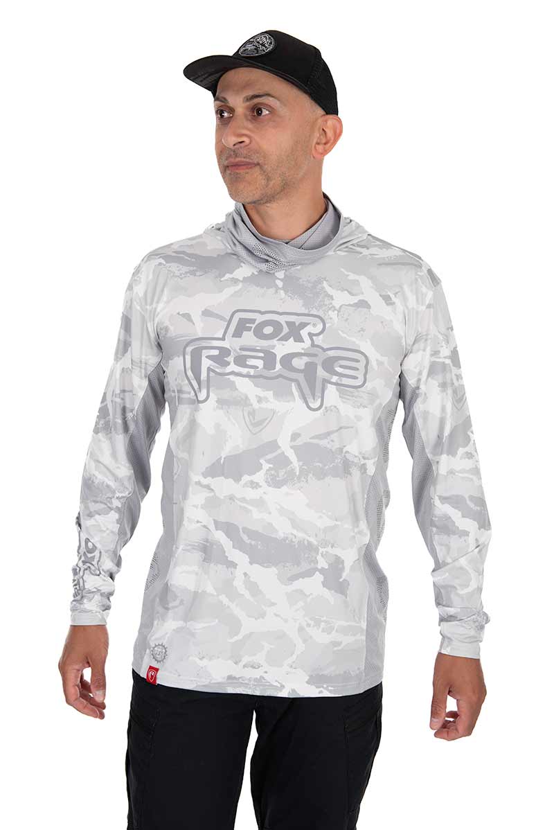 UV hooded T-shirt Fox Rage Light Camo