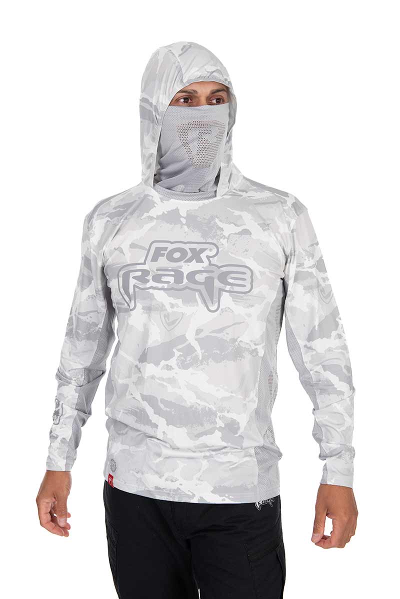 UV hooded T-shirt Fox Rage Light Camo