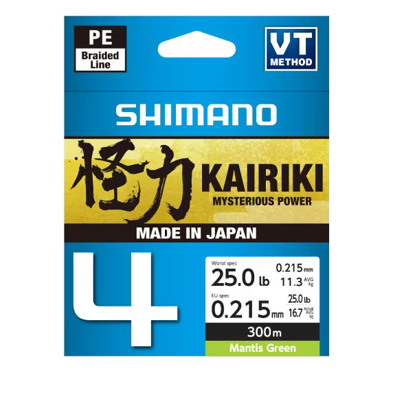 Braided Line Shimano Kairiki 4 Green 300 m