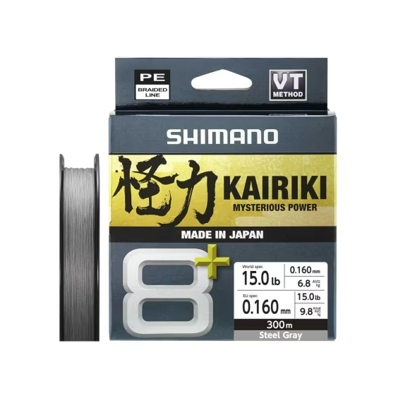 Braided Yarn Shimano Kairiki 8+ Gray 300 m