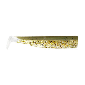 Vinilo Black Minnow 90 Glitter Khaki