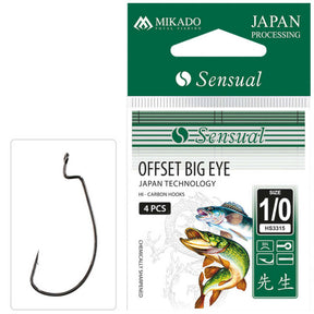 Anzuelos Mikado Sensual Offset Big Eye 4/0 - Tienda Bass