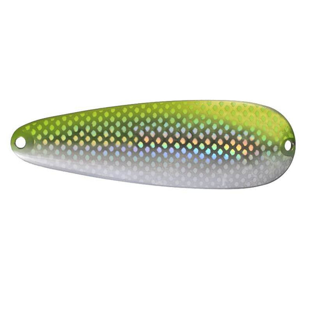 cucharilla spoons baitsfishing COLOR WHITE CHARTREUSE