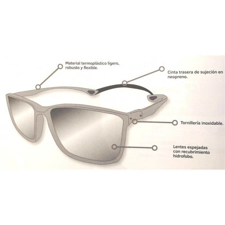 Gafas de sol polarizadas Hart espejo azul - Tienda Bass