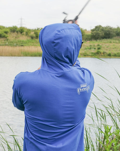 Sudadera Fox Rage con capucha Azul - Tienda Bass