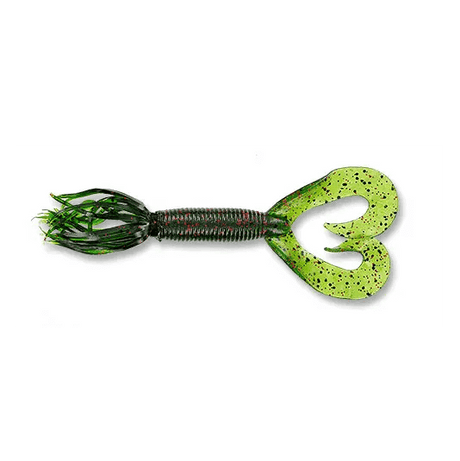 Vinilo Yamamoto Double Tail Hula Grub 5” – 127 mm Watermelon Black Red - Tienda Bass