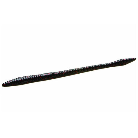 Vinilo Zoom Trick Worm 170 mm Black Red Glitter - Tienda Bass