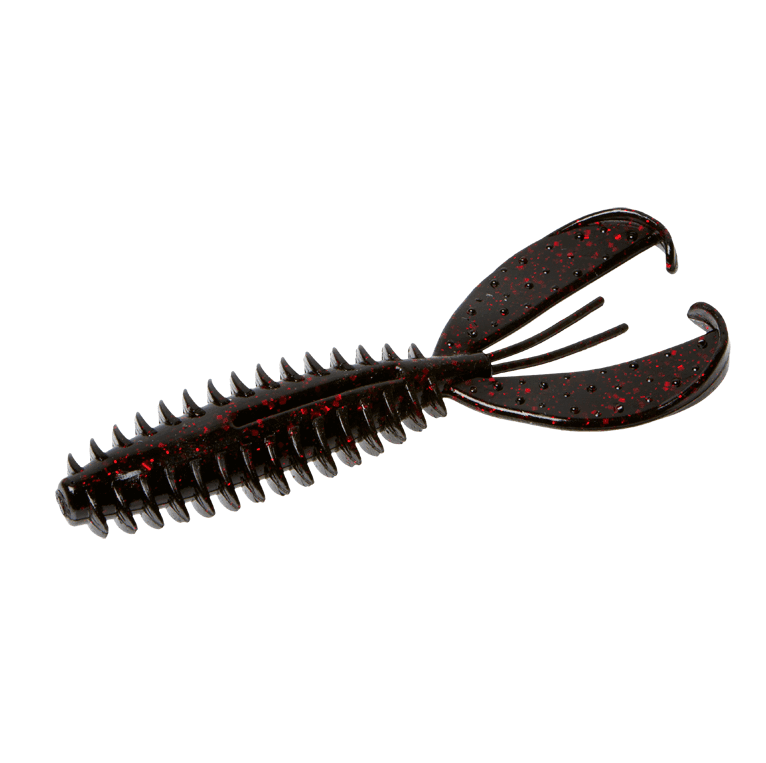 Vinilo Zoom Z - Craw Jr Worm 90 mm Black Red Glitter - Tienda Bass